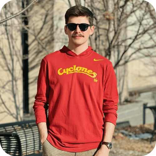 Nike® Vintage Cyclones Cardinal Hooded Long Sleeve